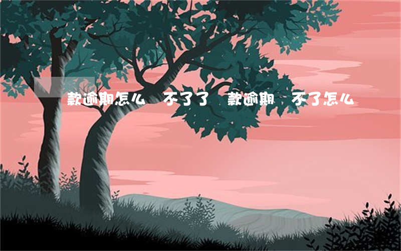 貸款逾期怎么還不了了(貸款逾期還不了怎么辦)