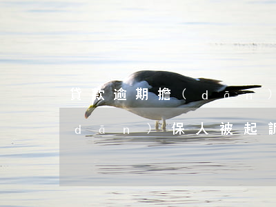 貸款逾期擔(dān)保人被起訴(貸款擔(dān)保人被起訴了怎么辦)