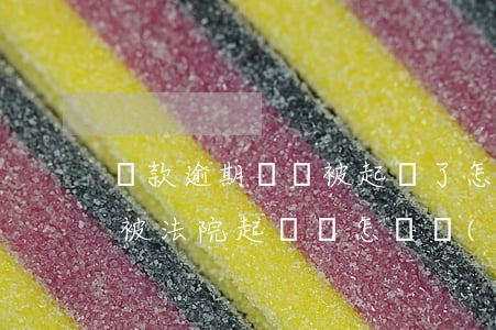 貸款逾期沒還被起訴了怎么辦(貸款逾期未還被法院起訴該怎樣應(yīng)對(duì))