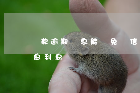 貸款逾期罰息能減免嗎(信用卡逾期能減免罰息利息嗎)