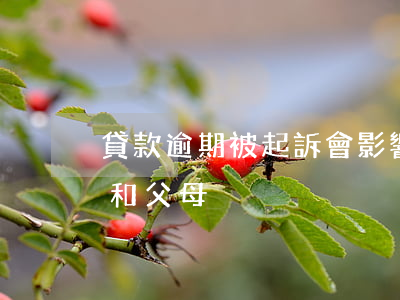貸款逾期被起訴會影響家人嗎（貸款逾期起訴和父母）