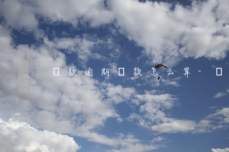 貸款逾期還款怎么算-貸款逾期了怎么算