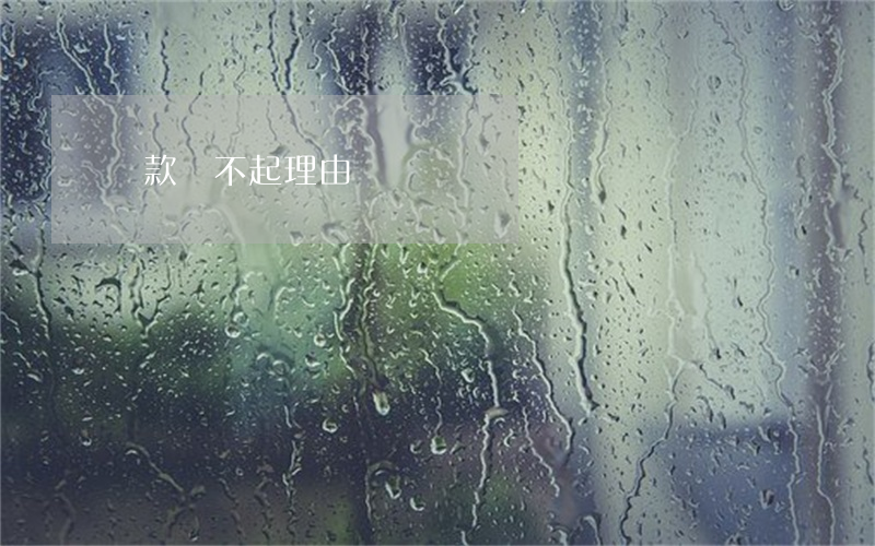 貸款還不起理由