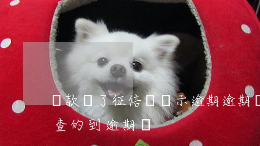 貸款還了征信還顯示逾期(逾期還款了征信還查的到逾期嗎)