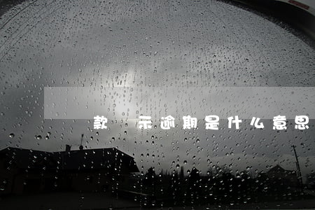 貸款顯示逾期是什么意思(什么叫逾期貸款)
