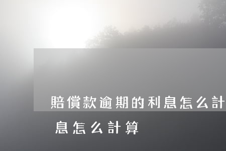 賠償款逾期的利息怎么計算（賠償款逾期的利息怎么計算）
