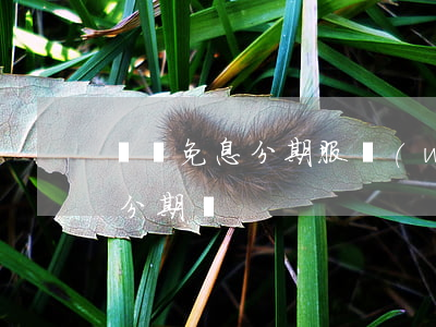 賬單免息分期服務(wù)招行(招行有免息分期嗎)