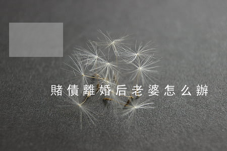 賭債離婚后老婆怎么辦