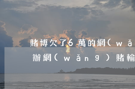 賭博欠了6萬的網(wǎng)貸我該怎么辦(網(wǎng)賭輸了6萬全部是網(wǎng)貸)