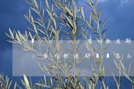 購(gòu)房付款逾期違約-購(gòu)房付款逾期違約怎么處理
