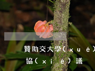 贊助交大學(xué)子活動(dòng)協(xié)議