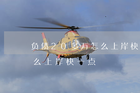 负债20多万怎么上岸快-负债20多万怎么上岸快一点