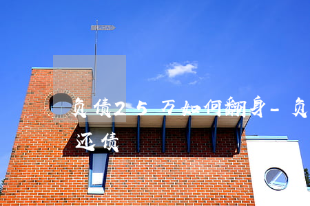 负债25万如何翻身-负债25万如何翻身还债