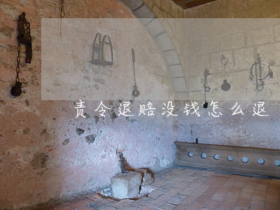 责令退赔没钱怎么退