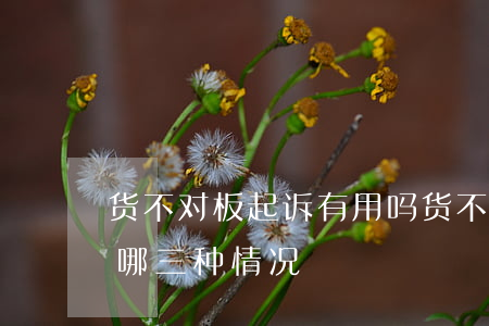 货不对板起诉有用吗(货不对板纠纷主要分为哪三种情况)