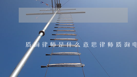 质询律师是什么意思(律师质询电话)