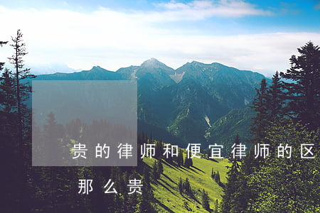 贵的律师和便宜律师的区别(律师费用为什么那么贵)