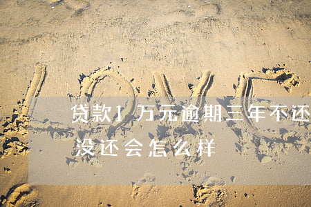 贷款1万元逾期三年不还(贷款几千逾期一年没还会怎么样)