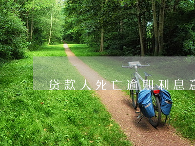 贷款人死亡逾期利息(意外死亡贷款谁还)