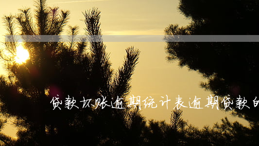 贷款坏账逾期统计表(逾期贷款的会计分录)