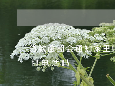 贷款逾期会通知家里吗(贷款逾期会给家里人打电话吗)