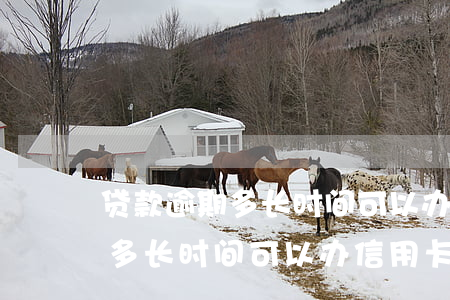 贷款逾期多长时间可以办信用卡-贷款逾期多长时间可以办信用卡了