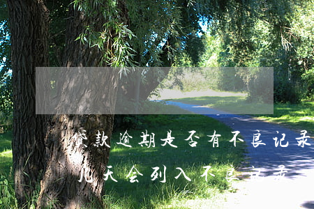 贷款逾期是否有不良记录(银行贷款到期逾期几天会列入不良记录)