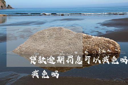贷款逾期罚息可以减免吗(逾期产生的罚息能减免吗?)