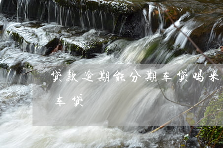 贷款逾期能分期车贷吗(来分期逾期能不能做车贷)