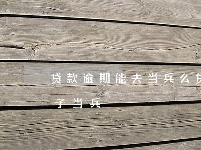 贷款逾期能去当兵么(贷款逾期会不会影响孩子当兵)