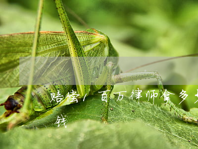 赔偿1百万律师拿多少(一百万的律师费多少钱)