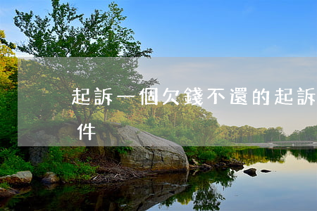 起訴一個欠錢不還的(起訴一個欠錢不還的案件)