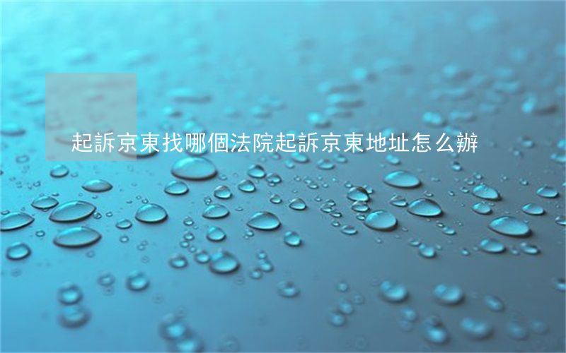 起訴京東找哪個法院（起訴京東地址怎么辦）