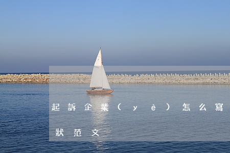起訴企業(yè)怎么寫訴狀(民事起訴公司狀范文)