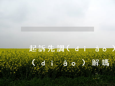 起訴先調(diào)解好嗎(民事訴訟先調(diào)解嗎)