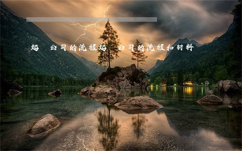 起訴公司的流程(起訴公司的流程和材料)