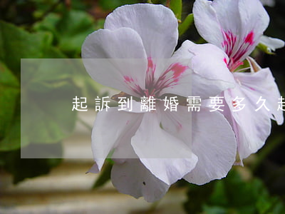 起訴到離婚需要多久(起訴多久才能離婚)