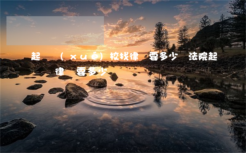 起訴學(xué)校找律師要多少錢(法院起訴請律師要多少錢)