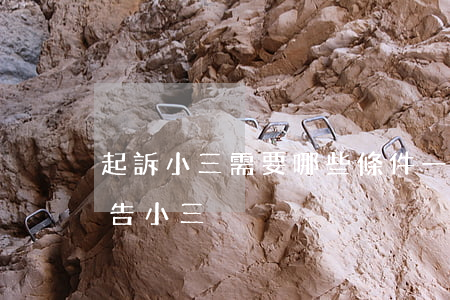 起訴小三需要哪些條件(一般什么情況下可以告小三)
