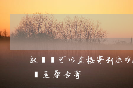 起訴書可以直接寄到法院嗎(起訴書是法院寄還是原告寄)