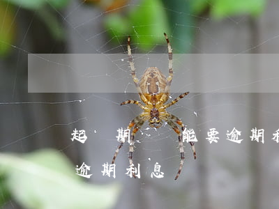 起訴期間還能要逾期利息嗎(起訴期間還能要逾期利息嗎)