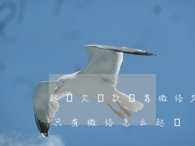 起訴欠貨款僅靠微信(欠錢(qián)不還只有微信怎么起訴)