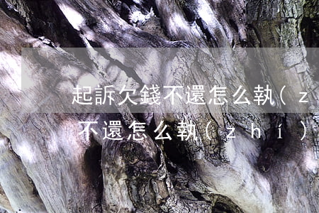 起訴欠錢不還怎么執(zhí)行(起訴欠錢不還怎么執(zhí)行財(cái)產(chǎn))