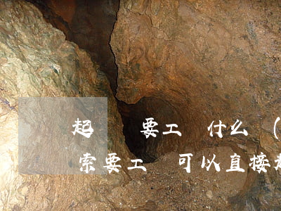 起訴討要工資什么時(shí)候能拿到錢(索要工資可以直接起訴嗎)