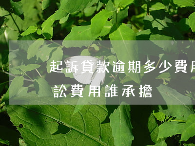 起訴貸款逾期多少費用標準(貸款逾期案件訴訟費用誰承擔)
