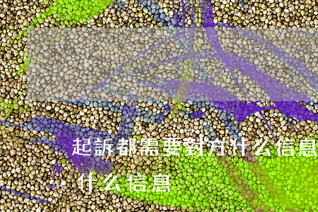 起訴都需要對方什么信息(民事訴訟需要對方什么信息)