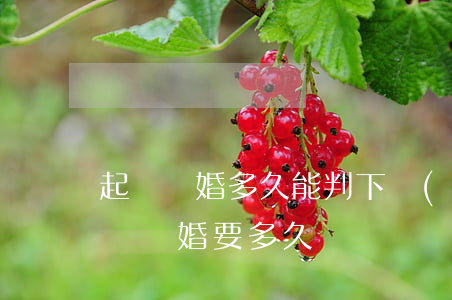 起訴離婚多久能判下來(lái)(單方面起訴離婚要多久)