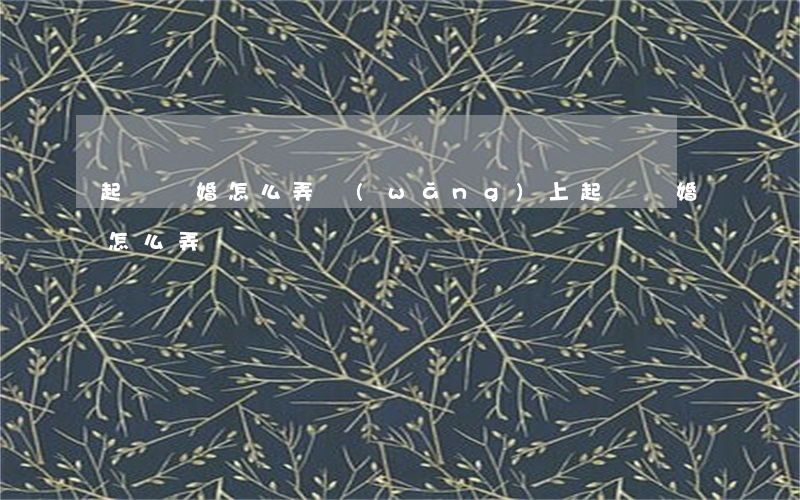 起訴離婚怎么弄(網(wǎng)上起訴離婚怎么弄)