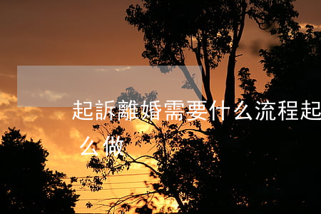 起訴離婚需要什么流程(起訴離婚具體需要怎么做?)