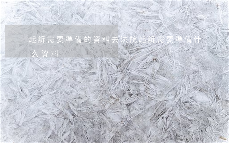 起訴需要準備的資料(去法院起訴需要準備什么資料)